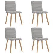 Cadeiras de jantar 4 pcs tecido cinza nuvem