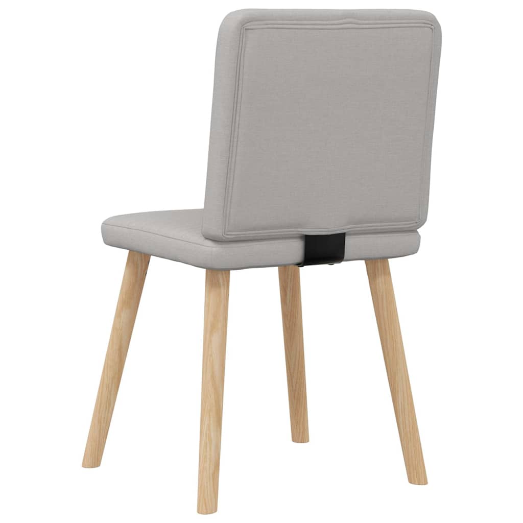 Cadeiras de jantar 4 pcs tecido cinza nuvem