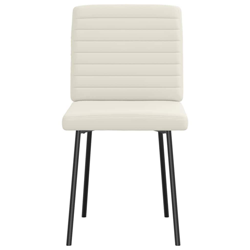 Cadeiras de jantar 4 pcs veludo cor creme