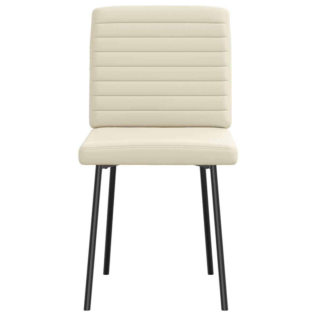 Cadeiras de jantar 4 pcs couro art. creme