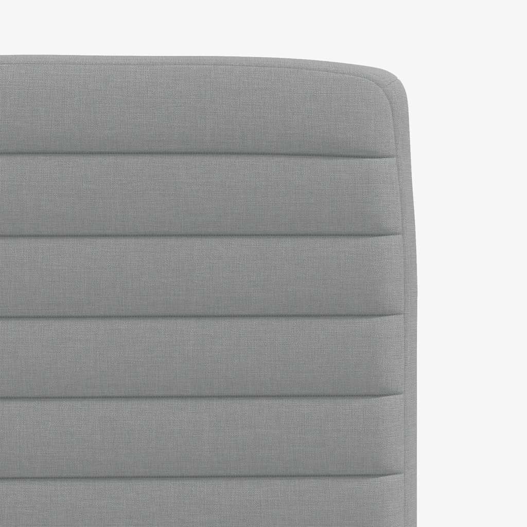 Cadeiras de jantar 4 pcs tecido cinzento-claro