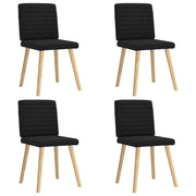 Cadeiras de jantar 4 pcs tecido preto