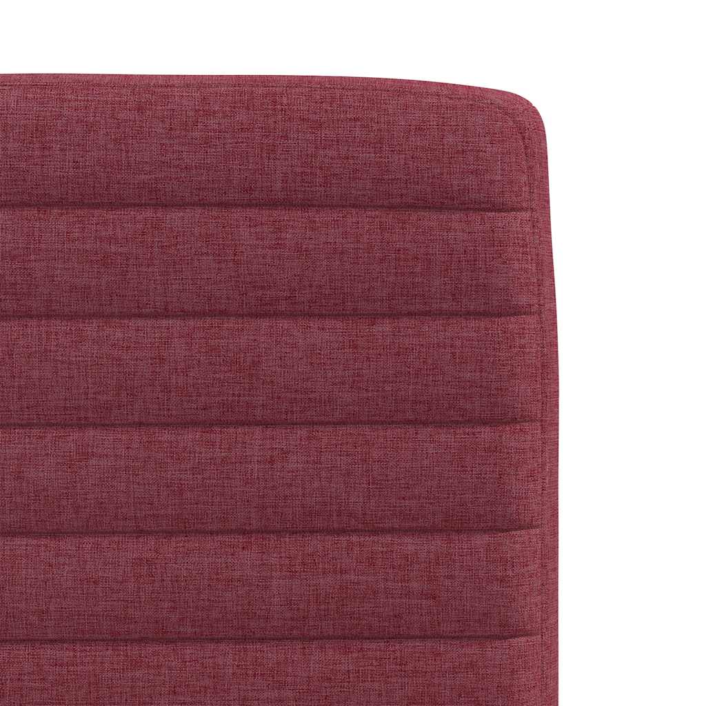 Cadeiras de jantar 4 pcs tecido vermelho tinto