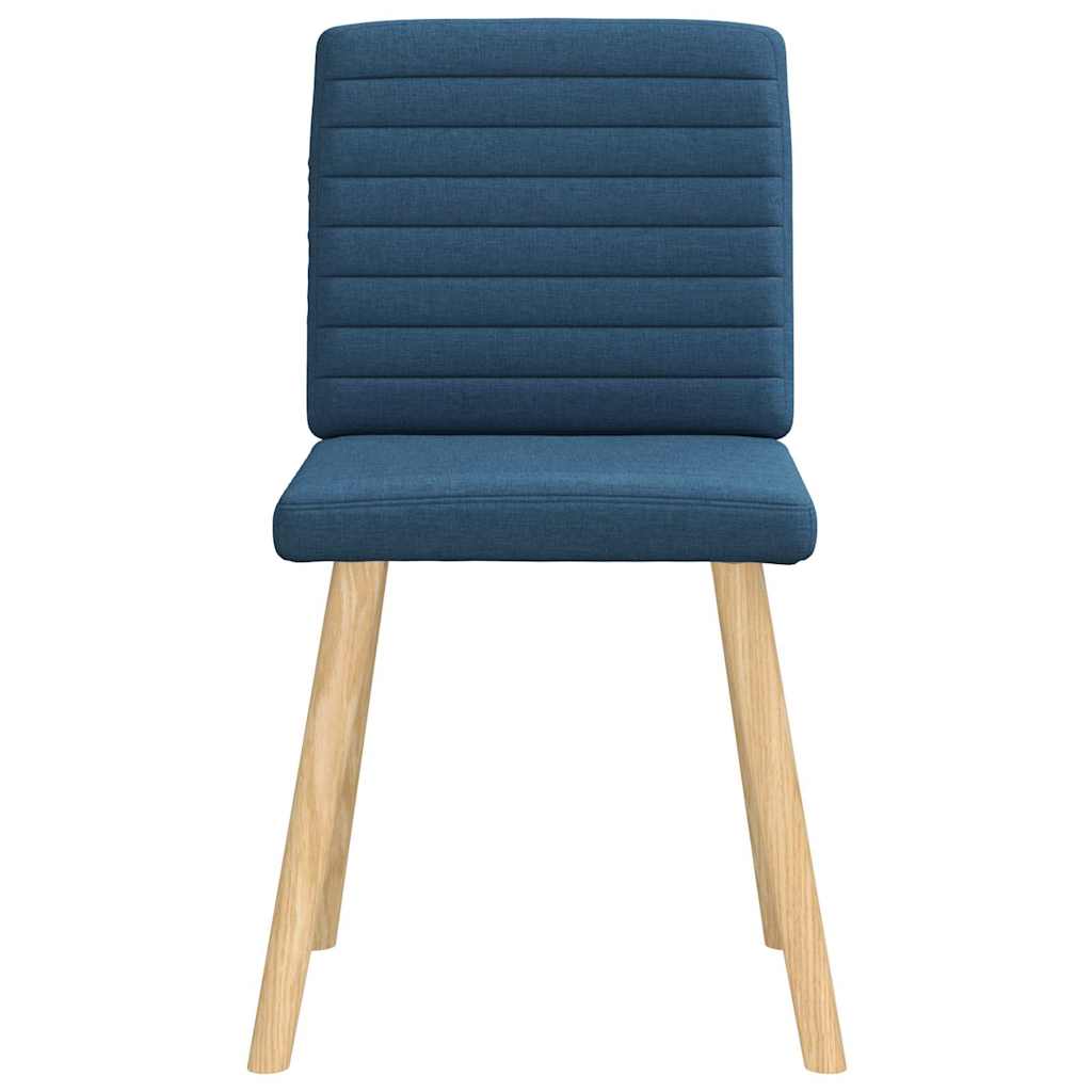 Cadeiras de jantar 4 pcs tecido azul