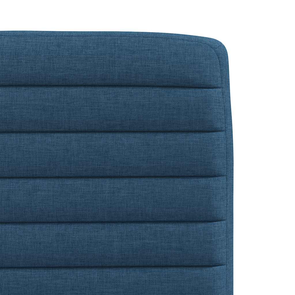 Cadeiras de jantar 4 pcs tecido azul