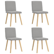 Cadeiras de jantar 4 pcs tecido cinza nuvem