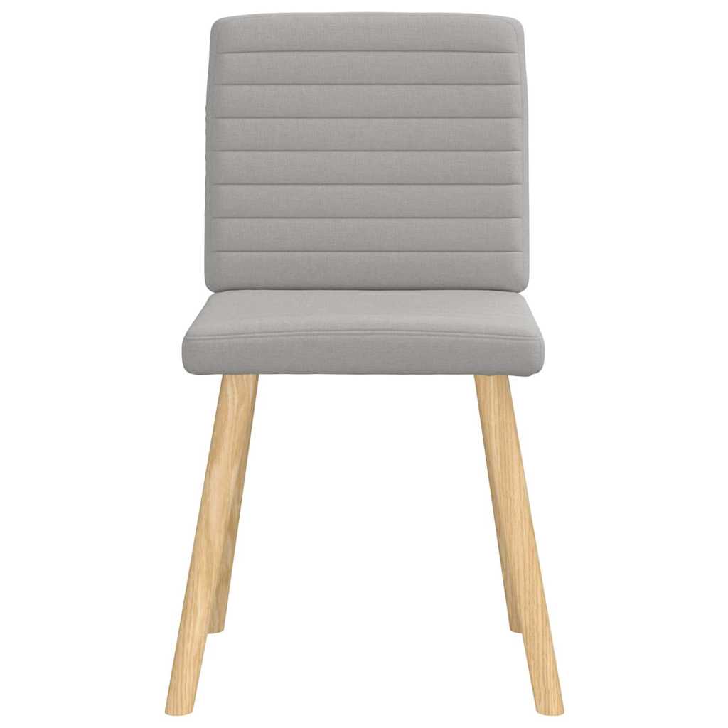 Cadeiras de jantar 4 pcs tecido cinza nuvem