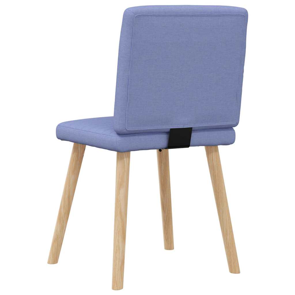 Cadeiras de jantar 4 pcs Jeans Tecido Azul