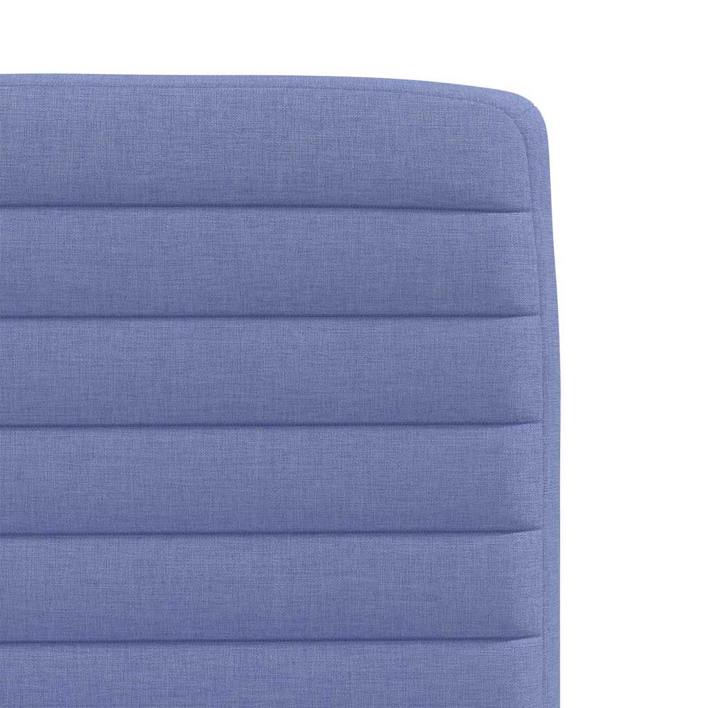 Cadeiras de jantar 4 pcs Jeans Tecido Azul