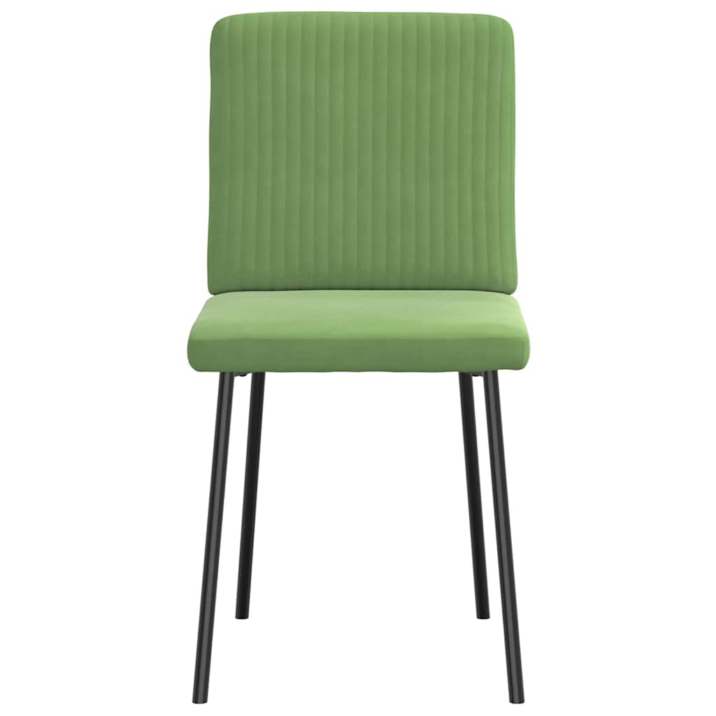 Cadeiras de jantar 4 pcs veludo verde-claro
