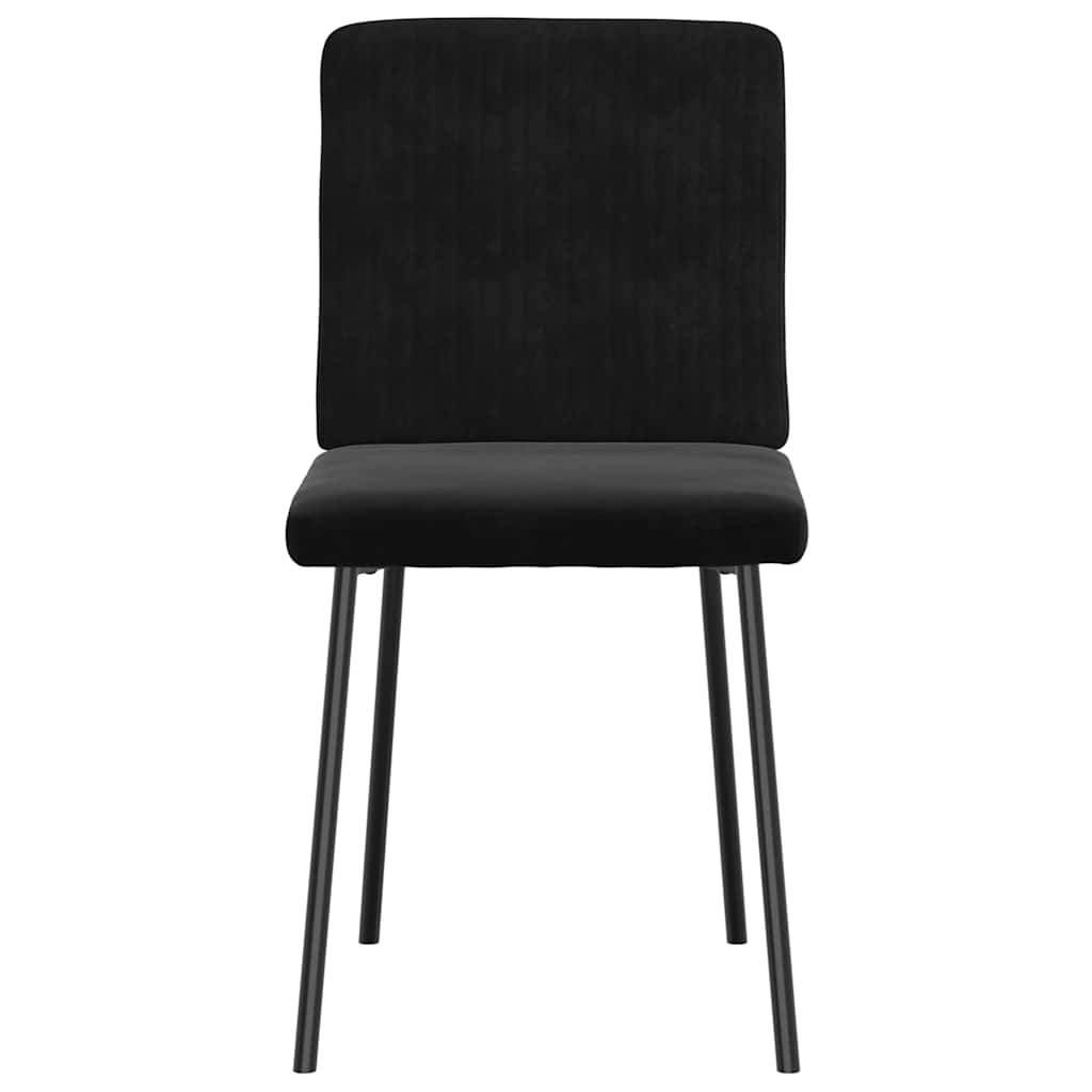 Cadeiras de jantar 4 pcs veludo preto