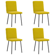 Cadeiras de jantar 4 pcs veludo amarelo
