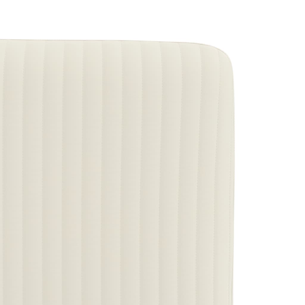 Cadeiras de jantar 4 pcs veludo cor creme