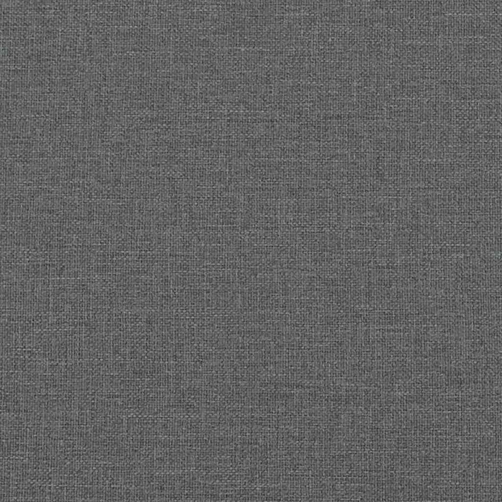 Cadeiras de jantar 4 pcs tecido cinzento-escuro