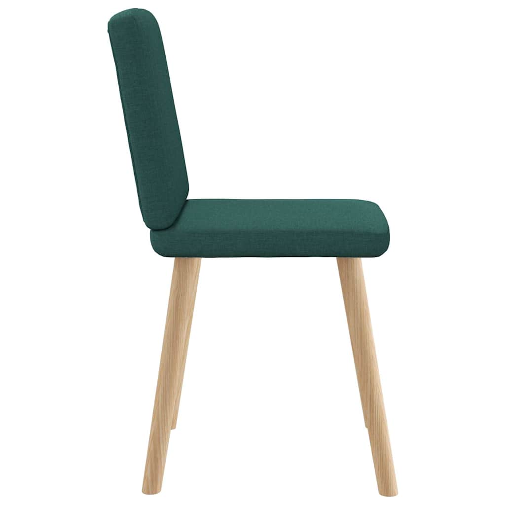 Cadeiras de jantar 4 pcs tecido verde escuro