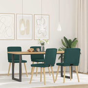Cadeiras de jantar 4 pcs tecido verde escuro