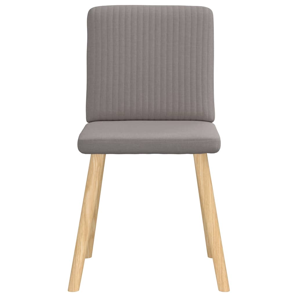 Cadeiras de jantar 4 pcs tecido cinzento-acastanhado