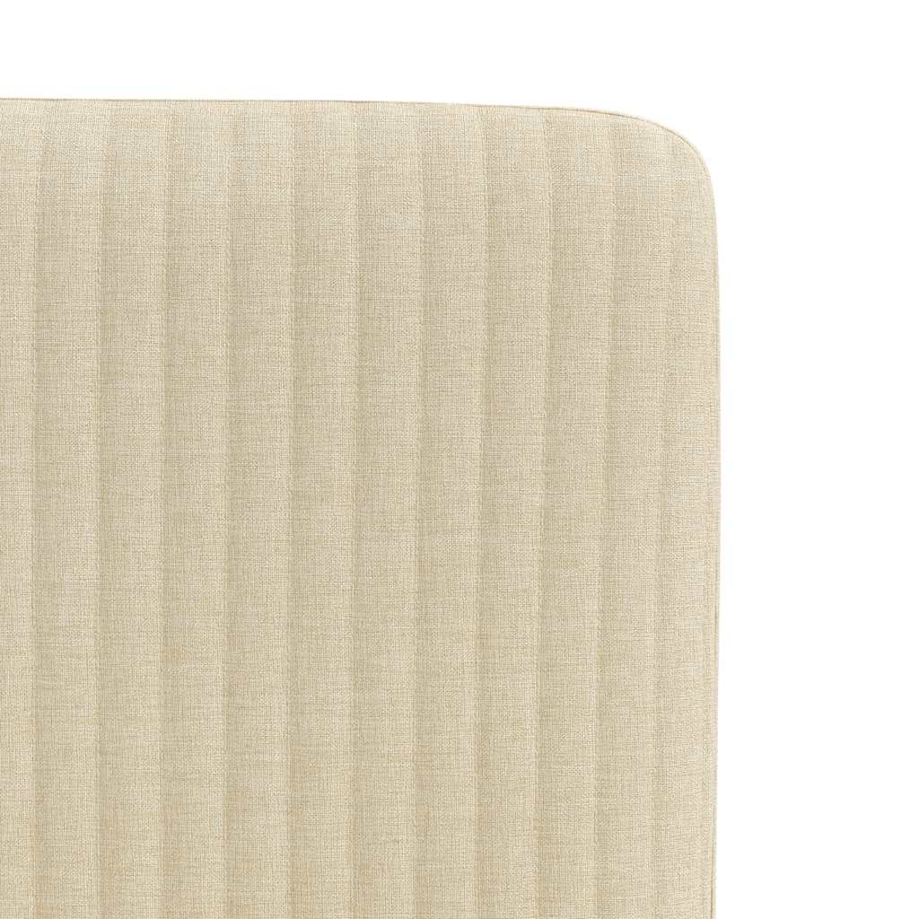 Cadeiras de jantar 4 pcs tecido cor creme
