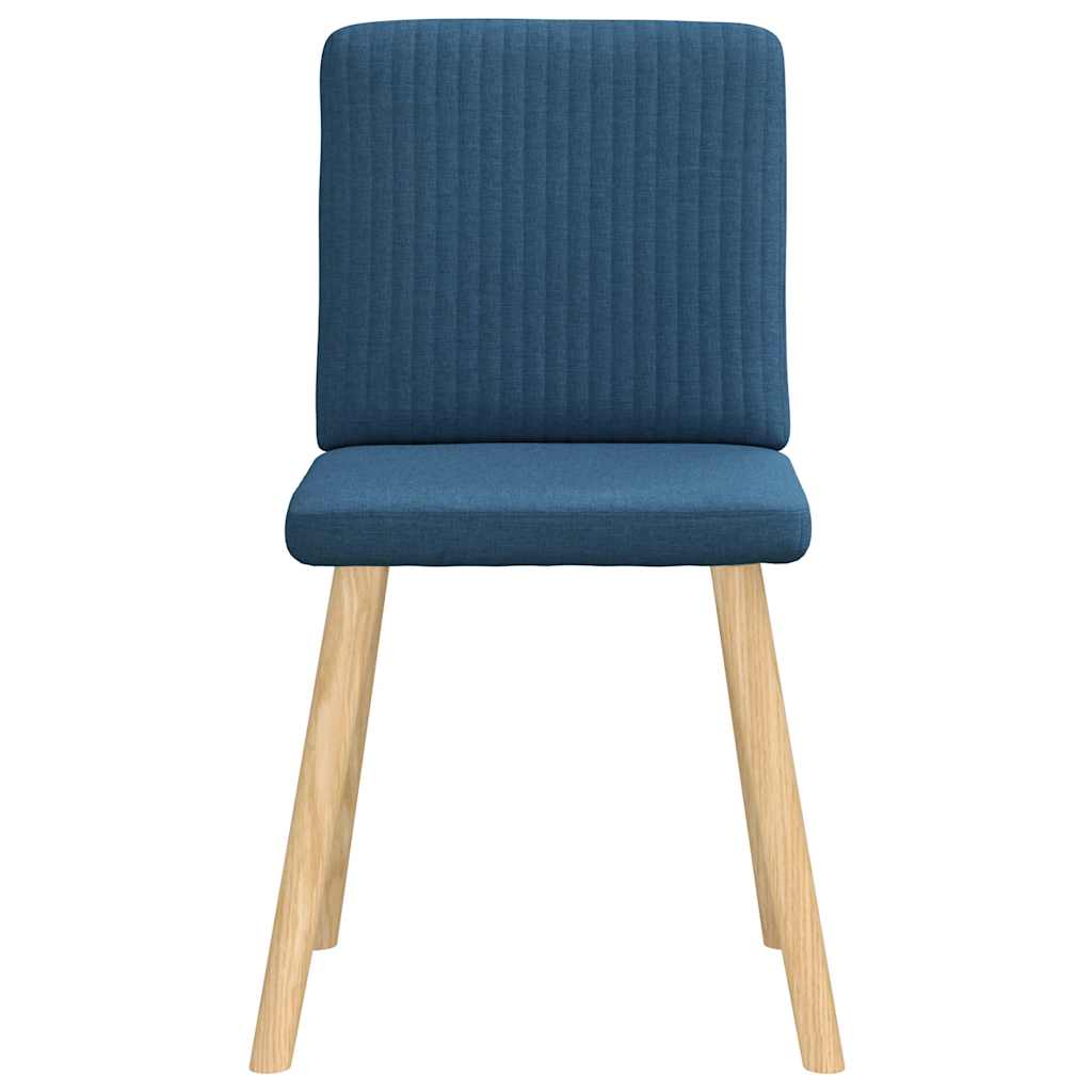 Cadeiras de jantar 4 pcs tecido azul