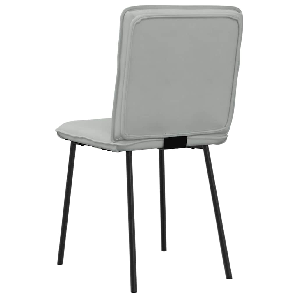 Cadeiras de jantar 4 pcs veludo cinzento-claro