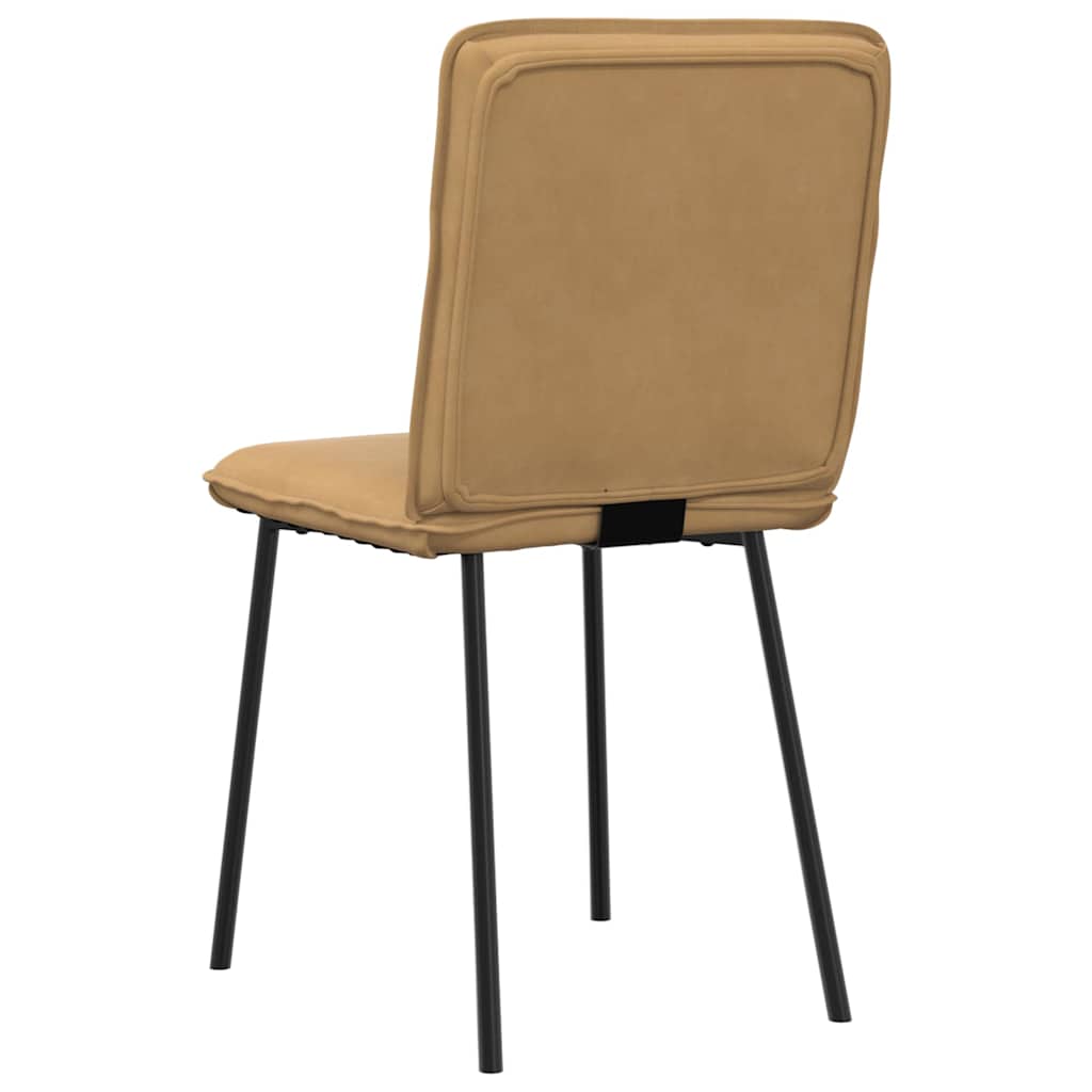 Cadeiras de jantar 4 pcs veludo castanho