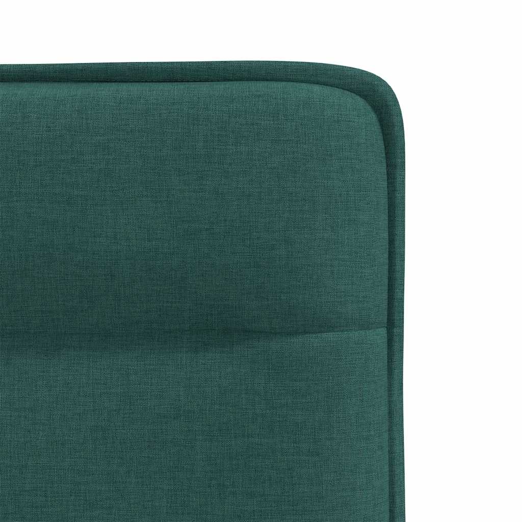 Cadeiras de jantar 4 pcs tecido verde escuro