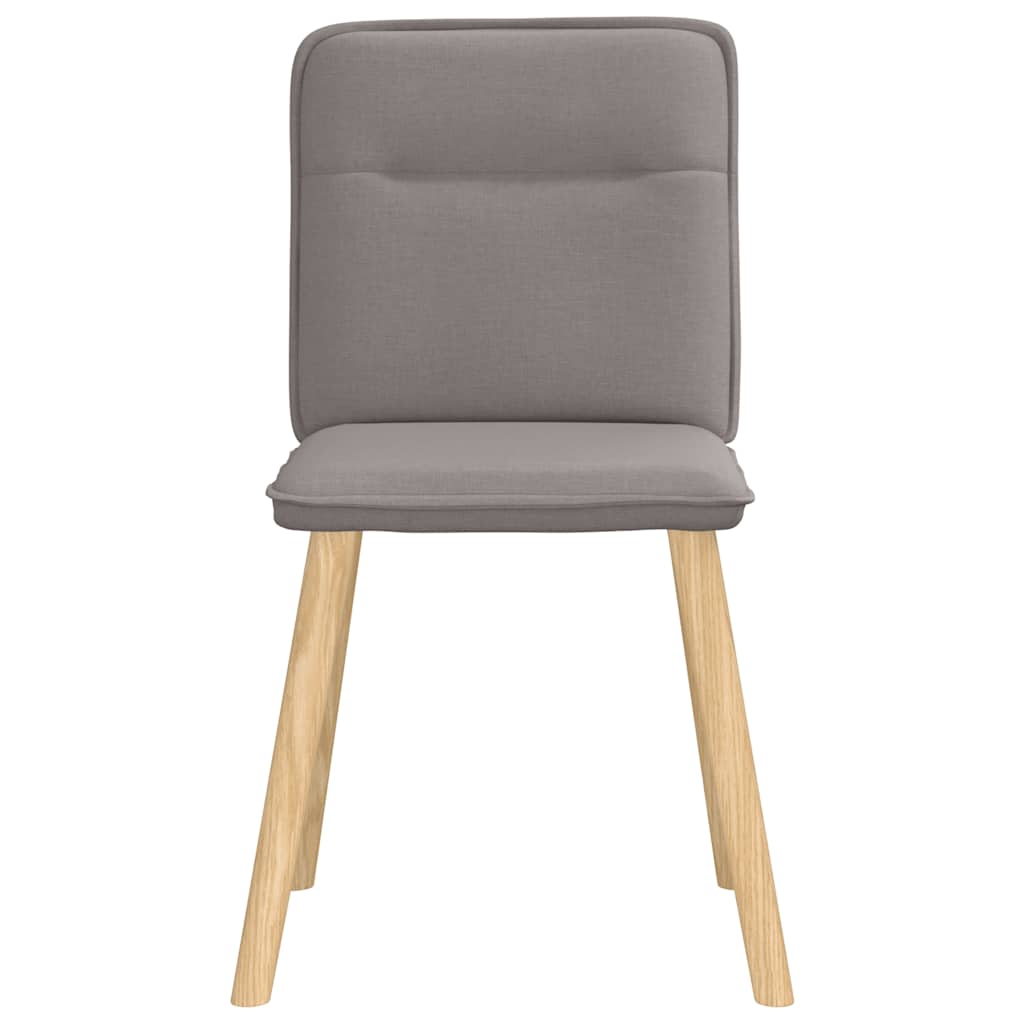 Cadeiras de jantar 4 pcs tecido cinzento-acastanhado