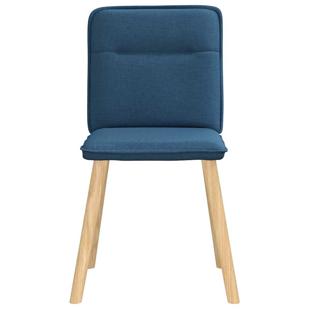Cadeiras de jantar 4 pcs tecido azul