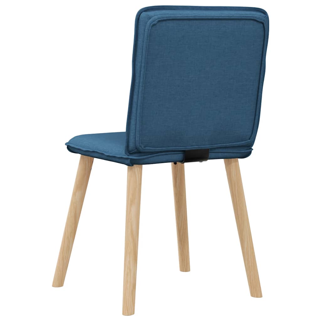 Cadeiras de jantar 4 pcs tecido azul