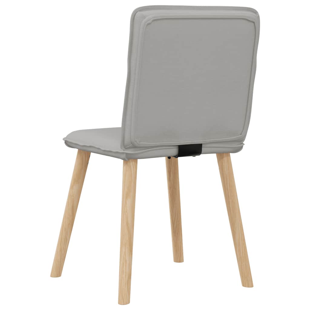 Cadeiras de jantar 4 pcs tecido cinza nuvem
