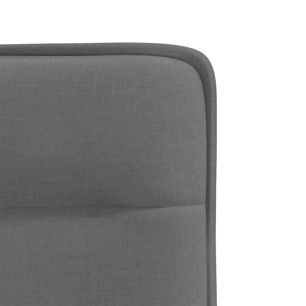 Cadeiras de jantar 4 pcs tecido cinzento-escuro