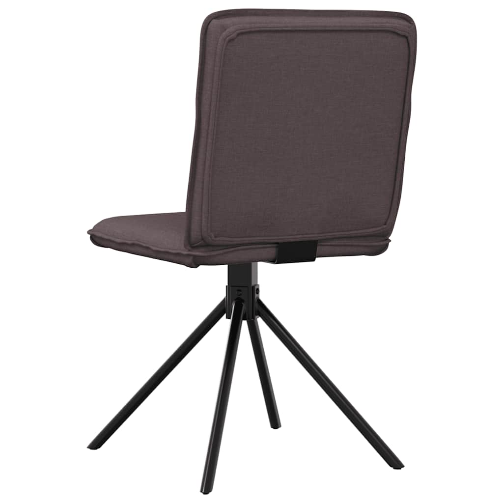 Cadeiras de jantar 4 pcs tecido castanho-escuro