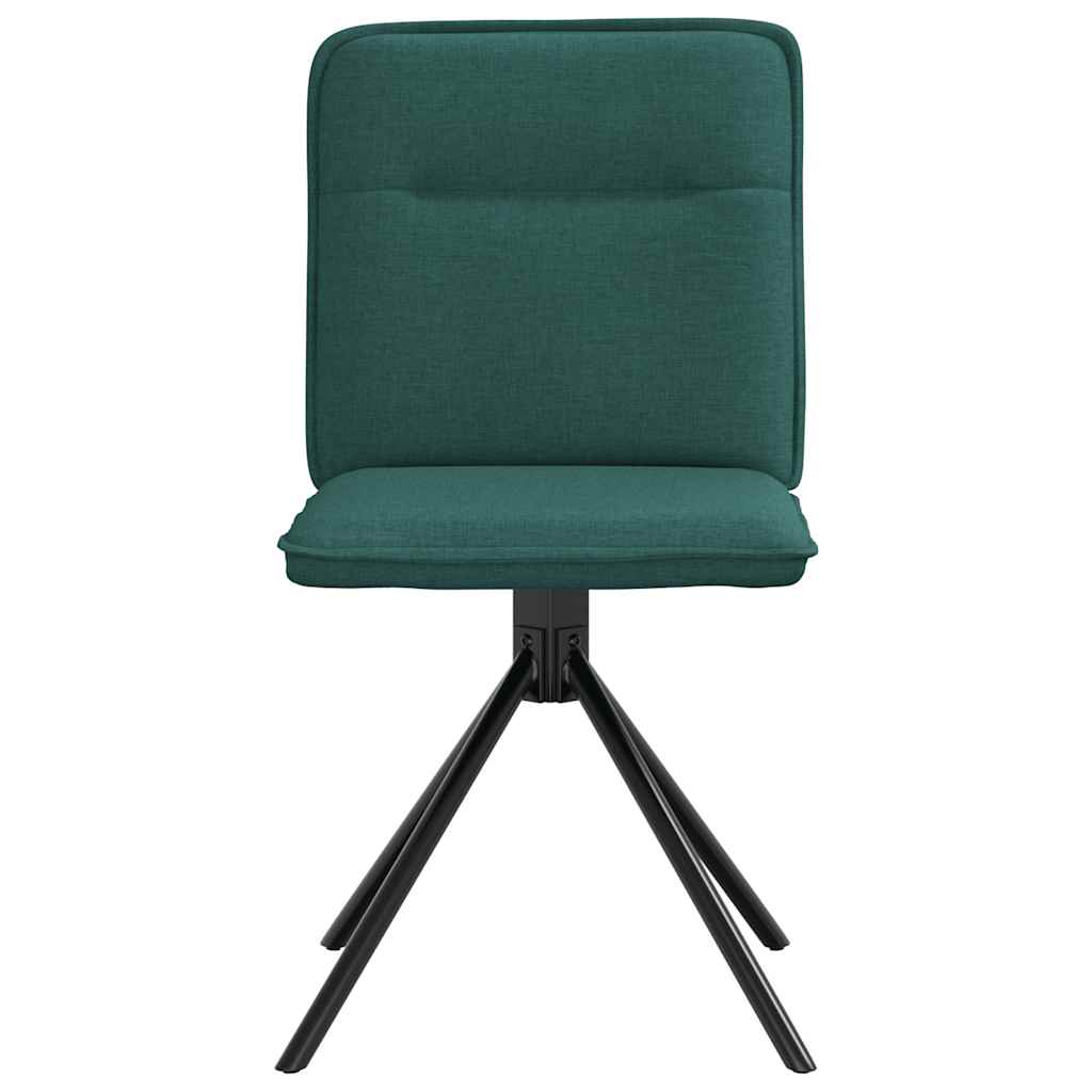 Cadeiras de jantar 4 pcs tecido verde escuro