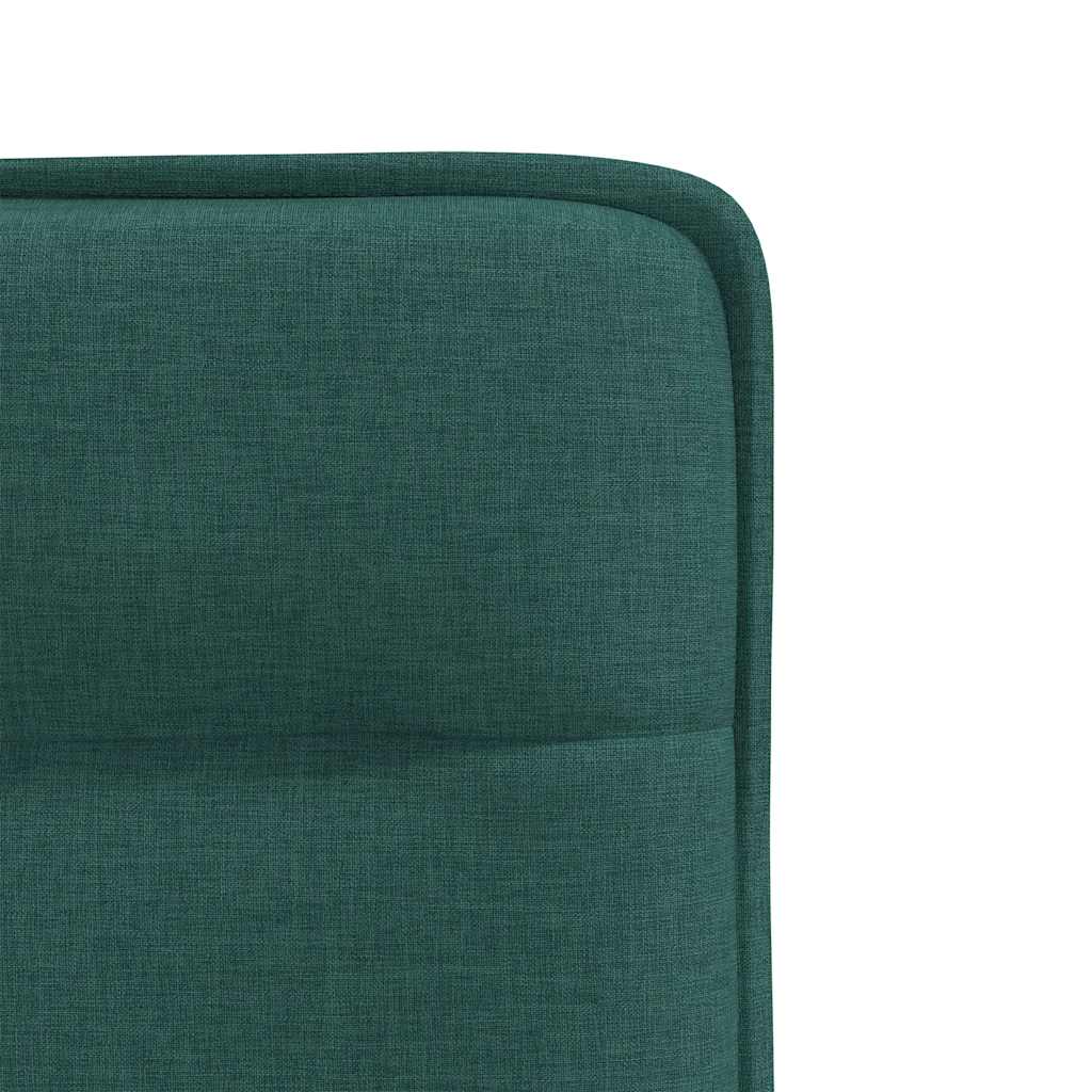 Cadeiras de jantar 4 pcs tecido verde escuro