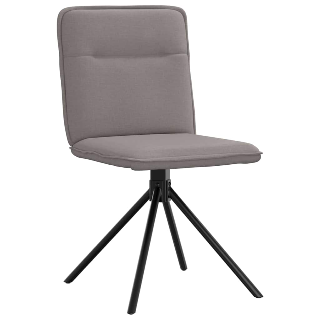 Cadeiras de jantar 4 pcs tecido cinzento-acastanhado