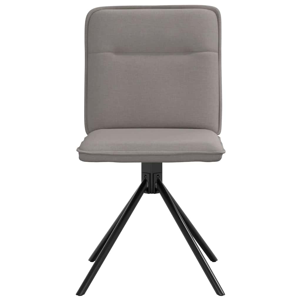 Cadeiras de jantar 4 pcs tecido cinzento-acastanhado