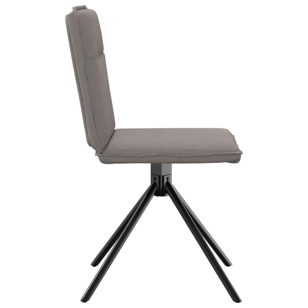 Cadeiras de jantar 4 pcs tecido cinzento-acastanhado
