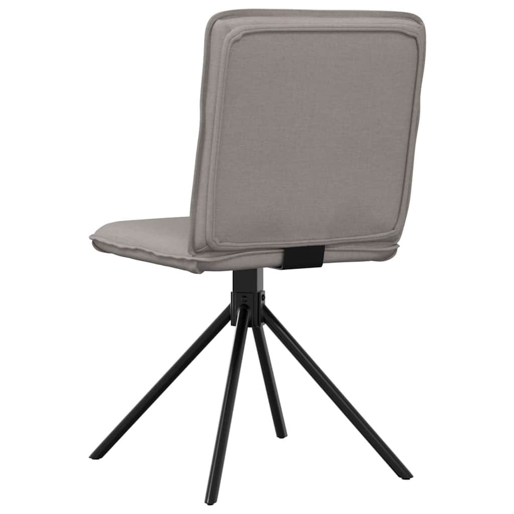 Cadeiras de jantar 4 pcs tecido cinzento-acastanhado