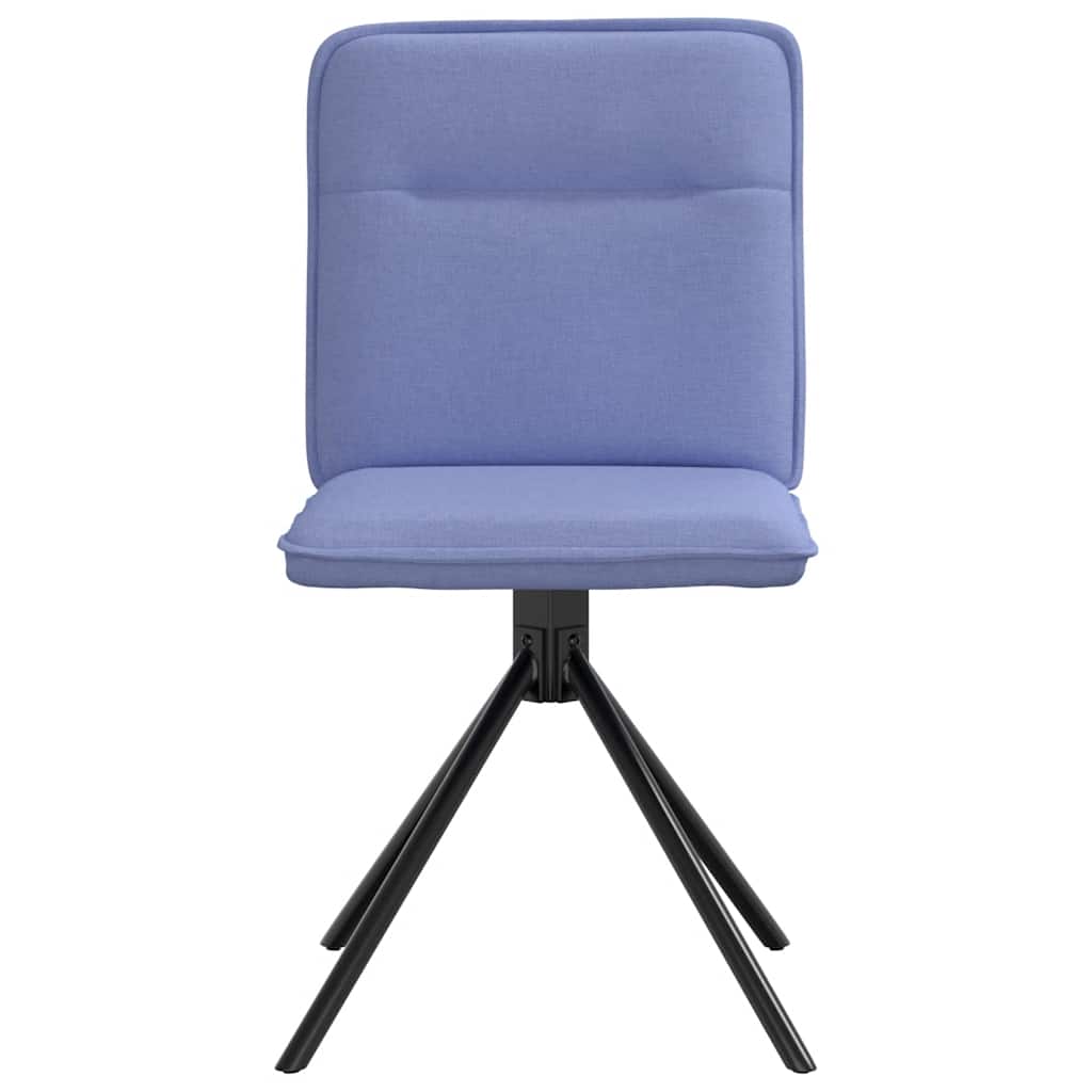 Cadeiras de jantar 4 pcs Jeans Tecido Azul