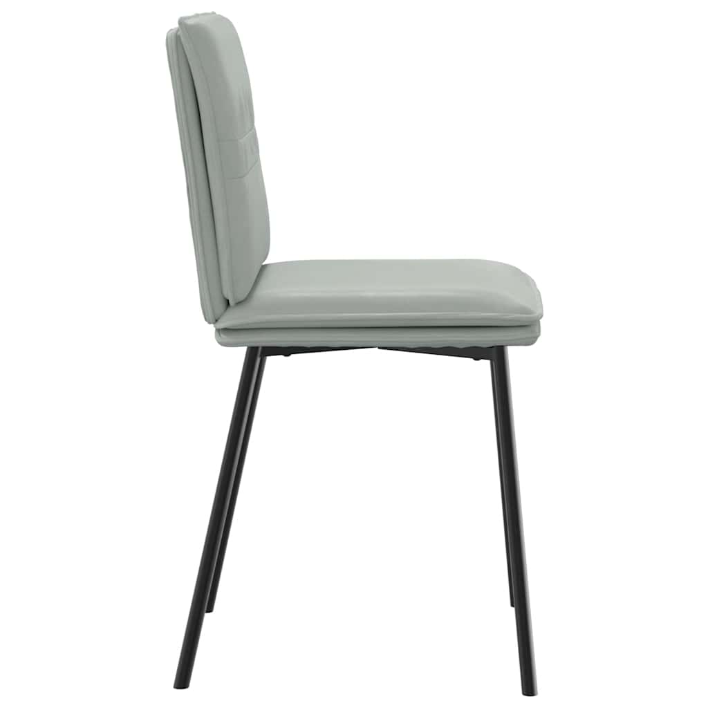 Cadeiras de jantar 4 pcs veludo cinzento-claro