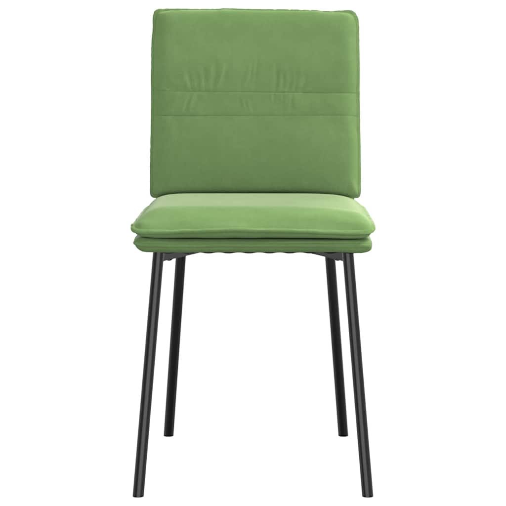 Cadeiras de jantar 4 pcs veludo verde-claro