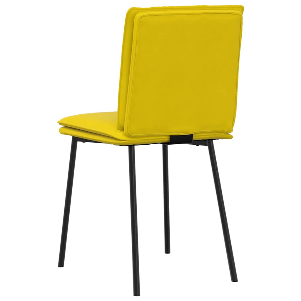 Cadeiras de jantar 4 pcs veludo amarelo