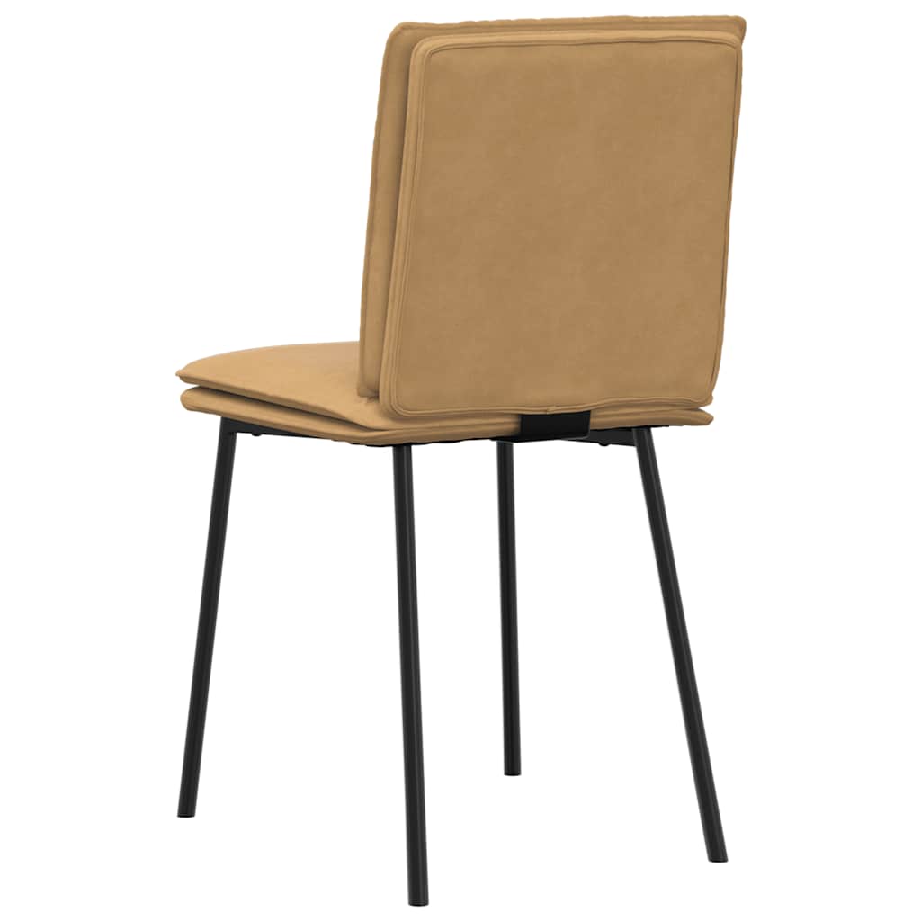 Cadeiras de jantar 4 pcs veludo castanho