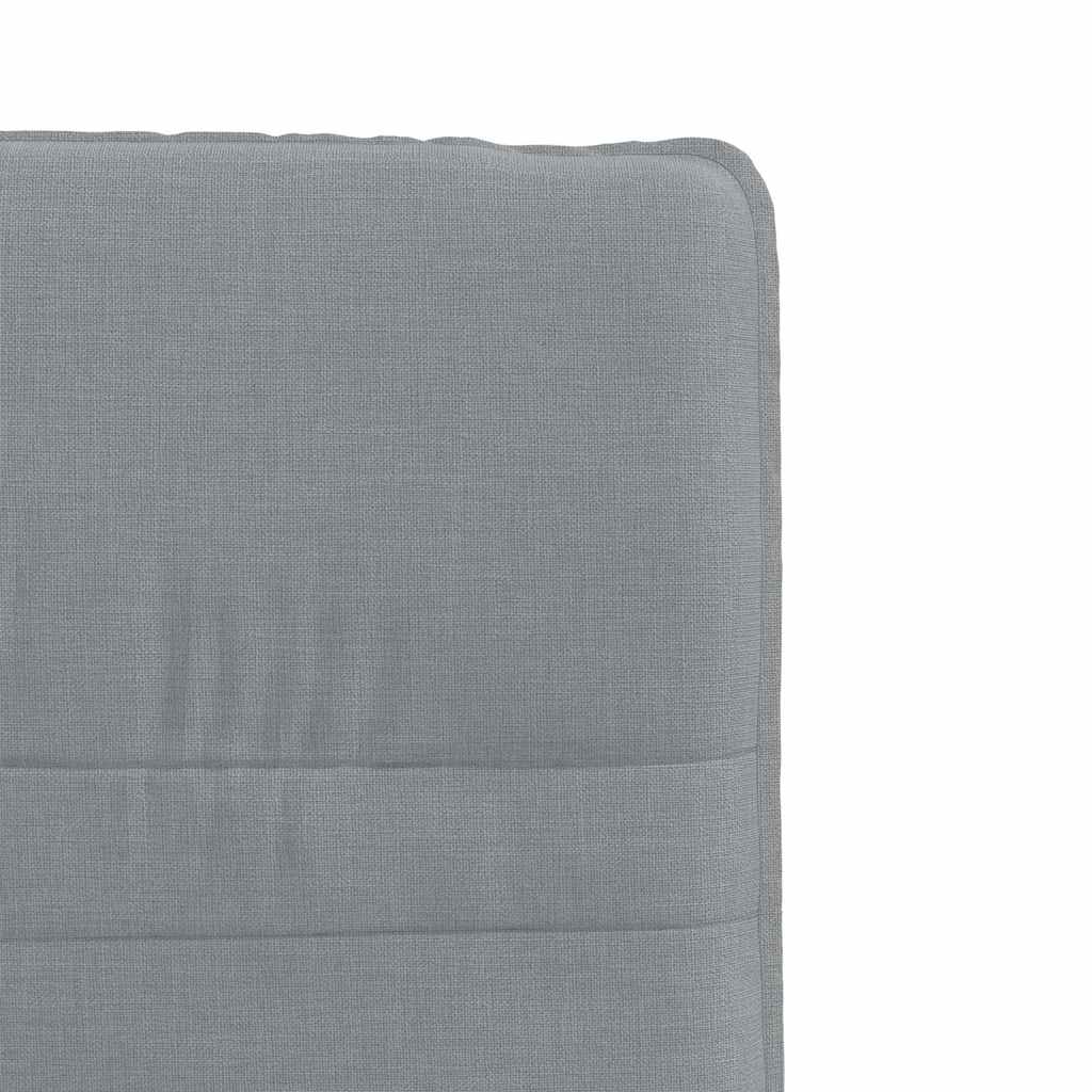 Cadeiras de jantar 4 pcs tecido cinzento-claro