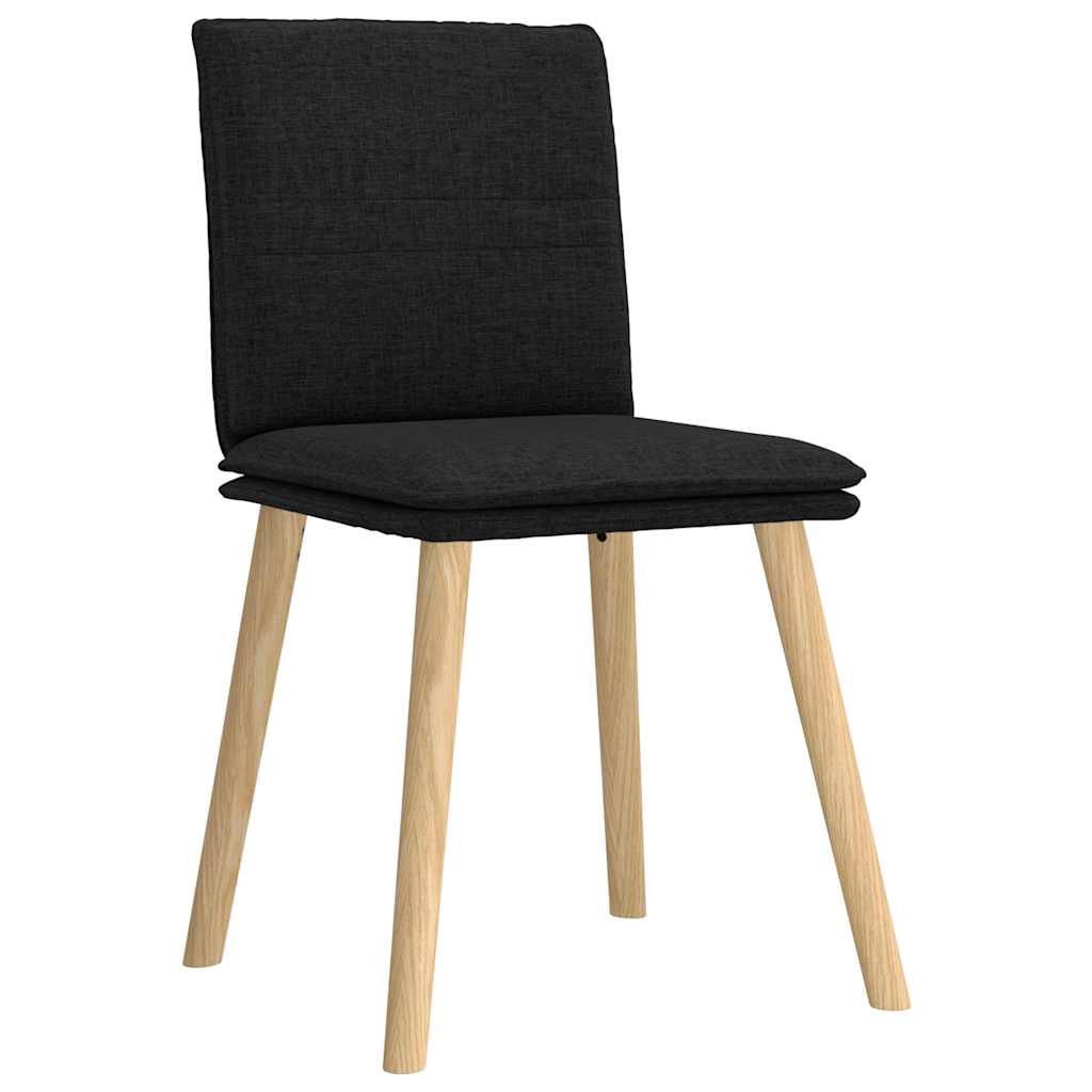 Cadeiras de jantar 4 pcs tecido preto