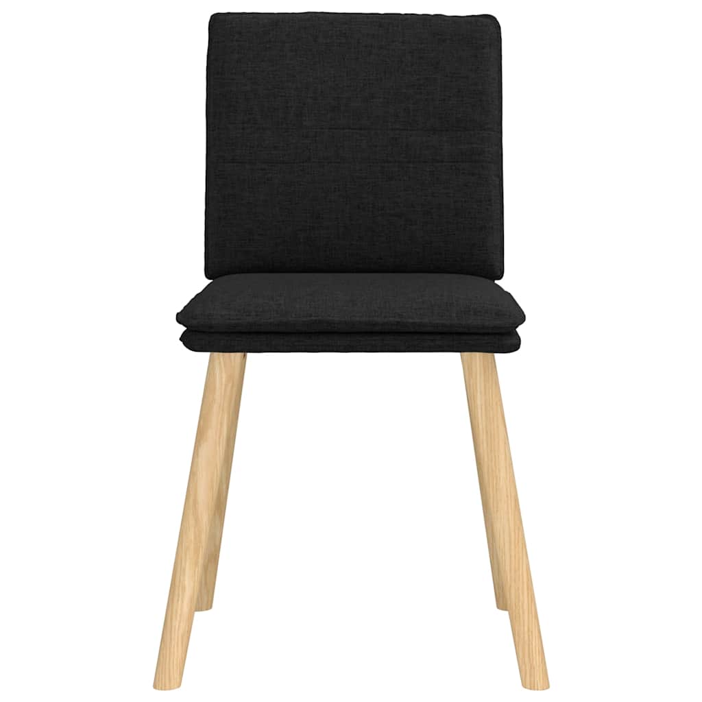 Cadeiras de jantar 4 pcs tecido preto
