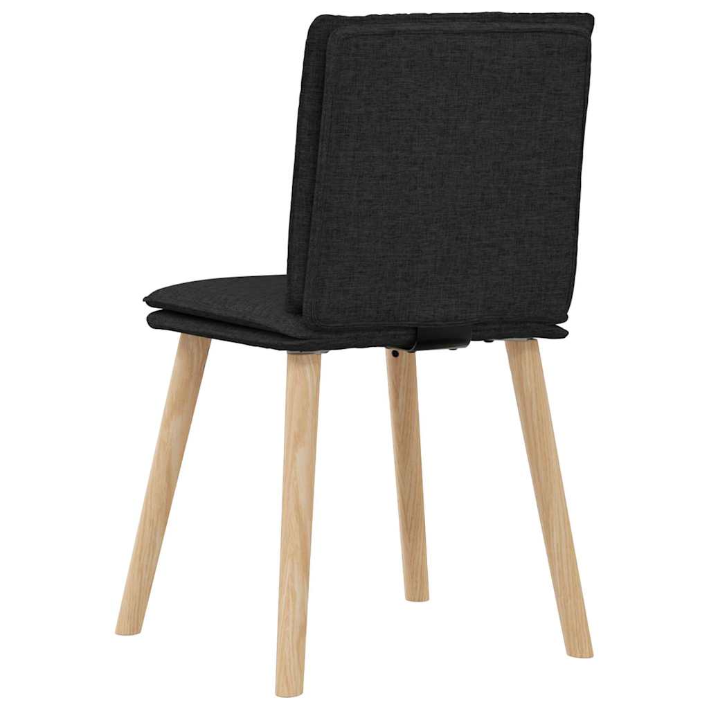 Cadeiras de jantar 4 pcs tecido preto