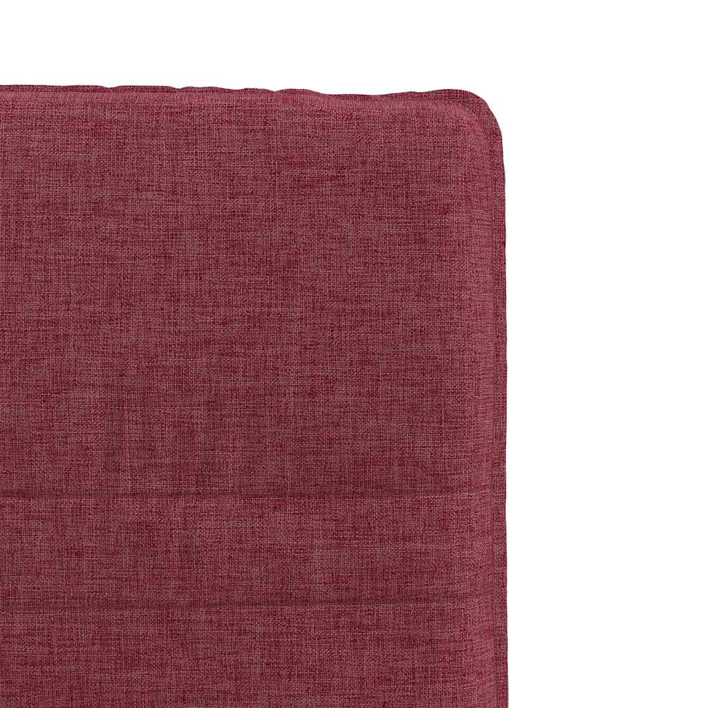 Cadeiras de jantar 4 pcs tecido vermelho tinto