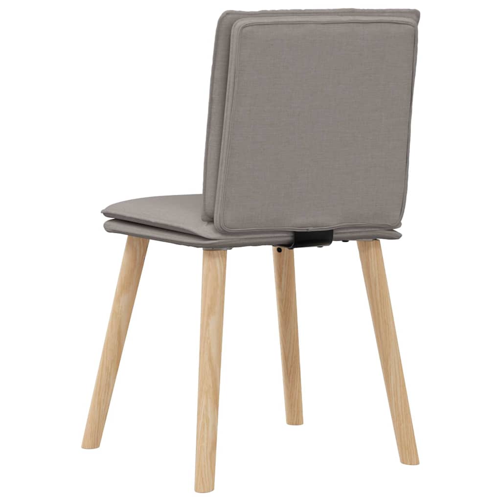 Cadeiras de jantar 4 pcs tecido cinzento-acastanhado