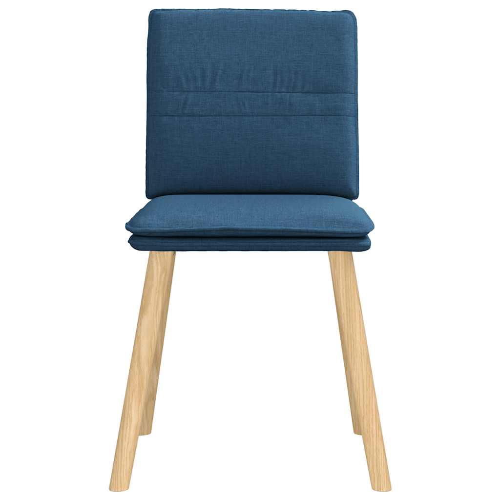 Cadeiras de jantar 4 pcs tecido azul